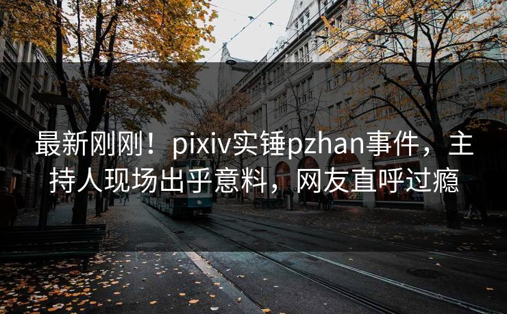 最新刚刚！pixiv实锤pzhan事件，主持人现场出乎意料，网友直呼过瘾