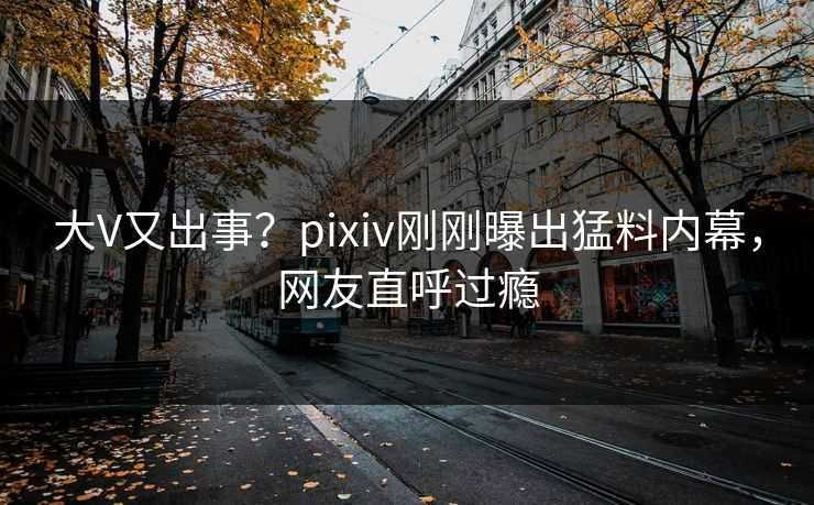 大V又出事？pixiv刚刚曝出猛料内幕，网友直呼过瘾
