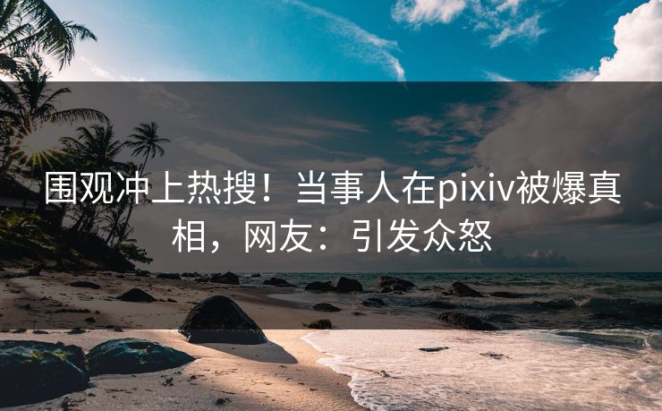 围观冲上热搜！当事人在pixiv被爆真相，网友：引发众怒