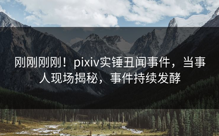 刚刚刚刚！pixiv实锤丑闻事件，当事人现场揭秘，事件持续发酵